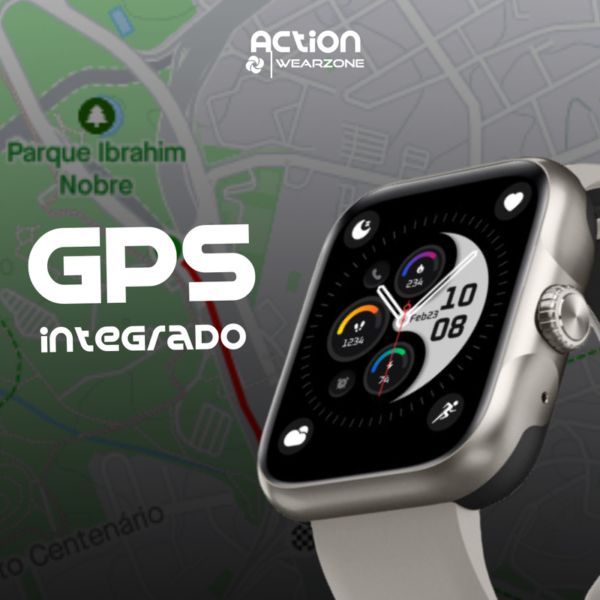 ACTION WEARZONE | Smartwatch Esportivo | A PROVA D'ÁGUA, GPS integrado e 7 Dias de Bateria - Imagem 2