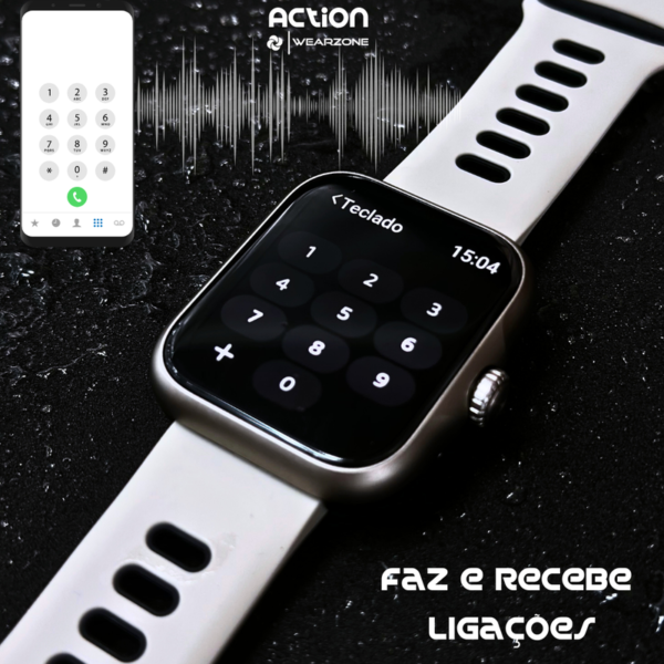 ACTION WEARZONE | Smartwatch Esportivo | A PROVA D'ÁGUA, GPS integrado e 7 Dias de Bateria - Imagem 6