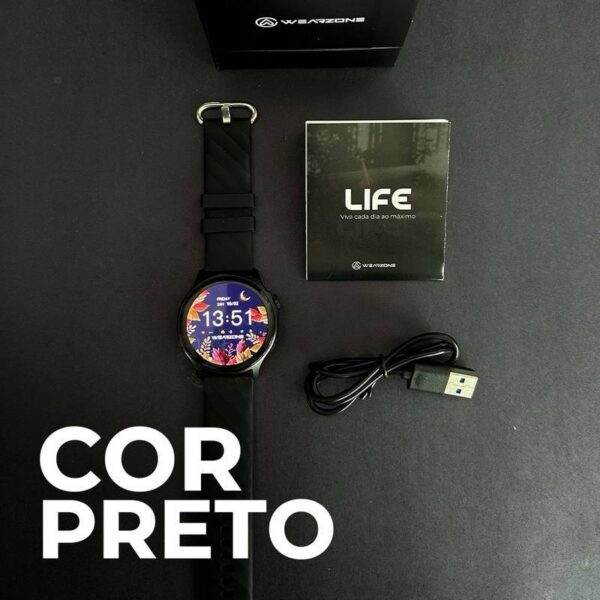LIFE SMARTWATCH A PROVA D'ÁGUA 1 ATM AMOLED | BATERIA DE LONGA DURAÇÃO| 100 MODOS DE ESPORTES - Imagem 2