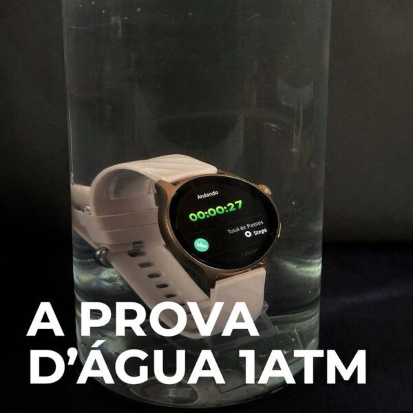 LIFE SMARTWATCH A PROVA D'ÁGUA 1 ATM AMOLED | BATERIA DE LONGA DURAÇÃO| 100 MODOS DE ESPORTES - Imagem 3